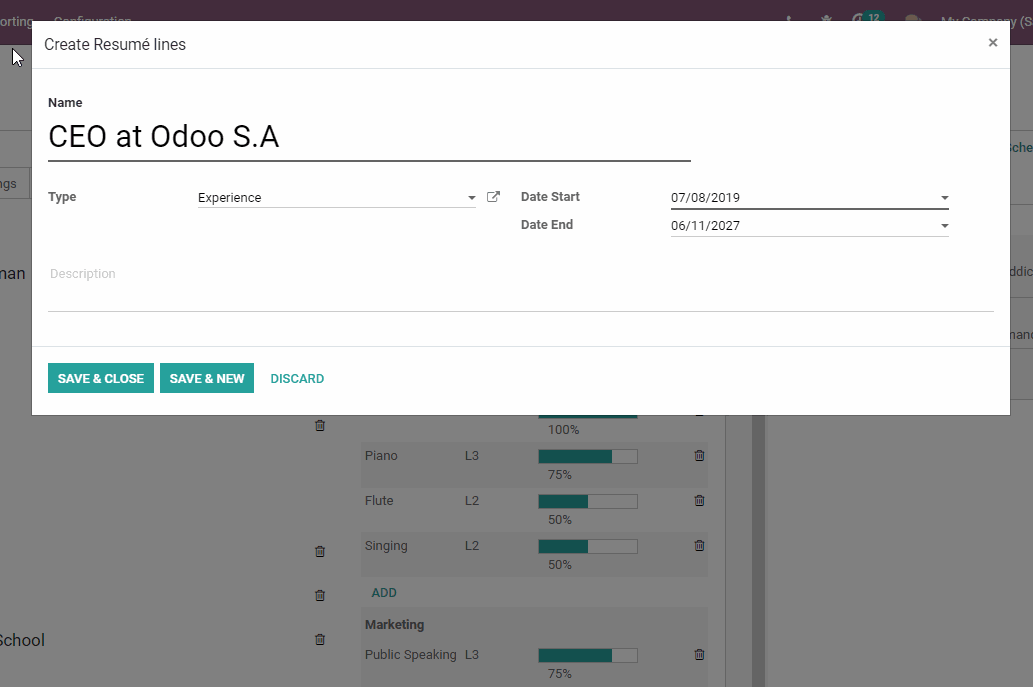 Odoo • A picture with a caption